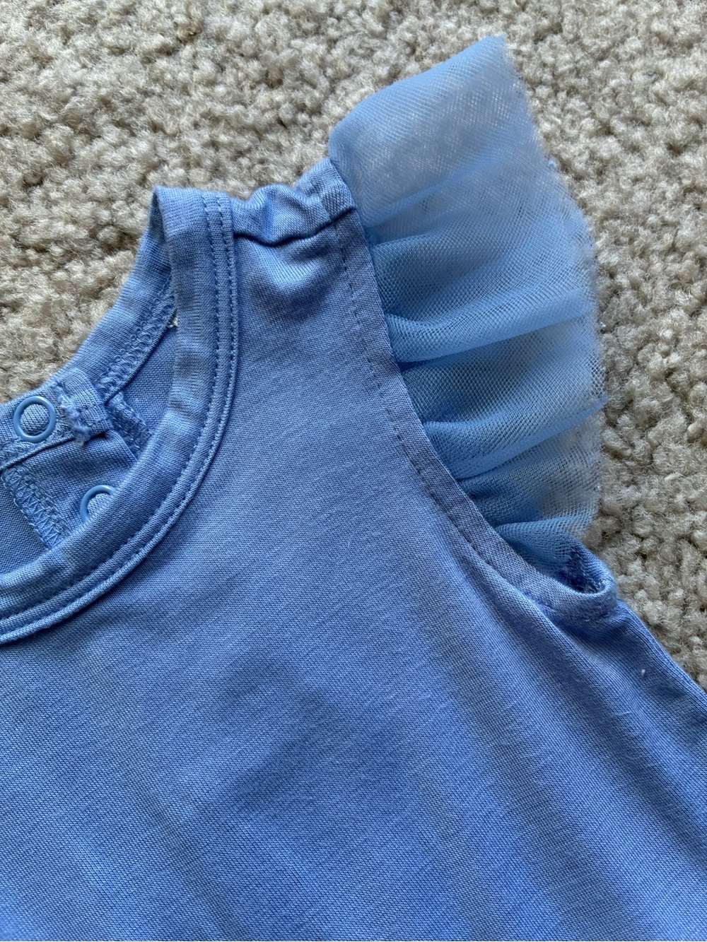 Posh Peanut Light Blue Tulle Ruffle One-Piece - Picture 3 of 9